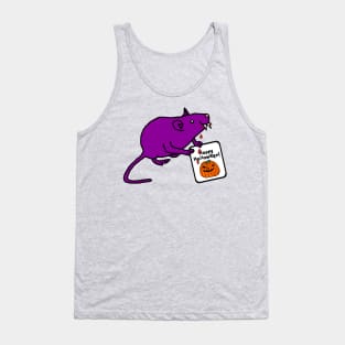 Vampire Horror Rat with Halloween Card Tank Top